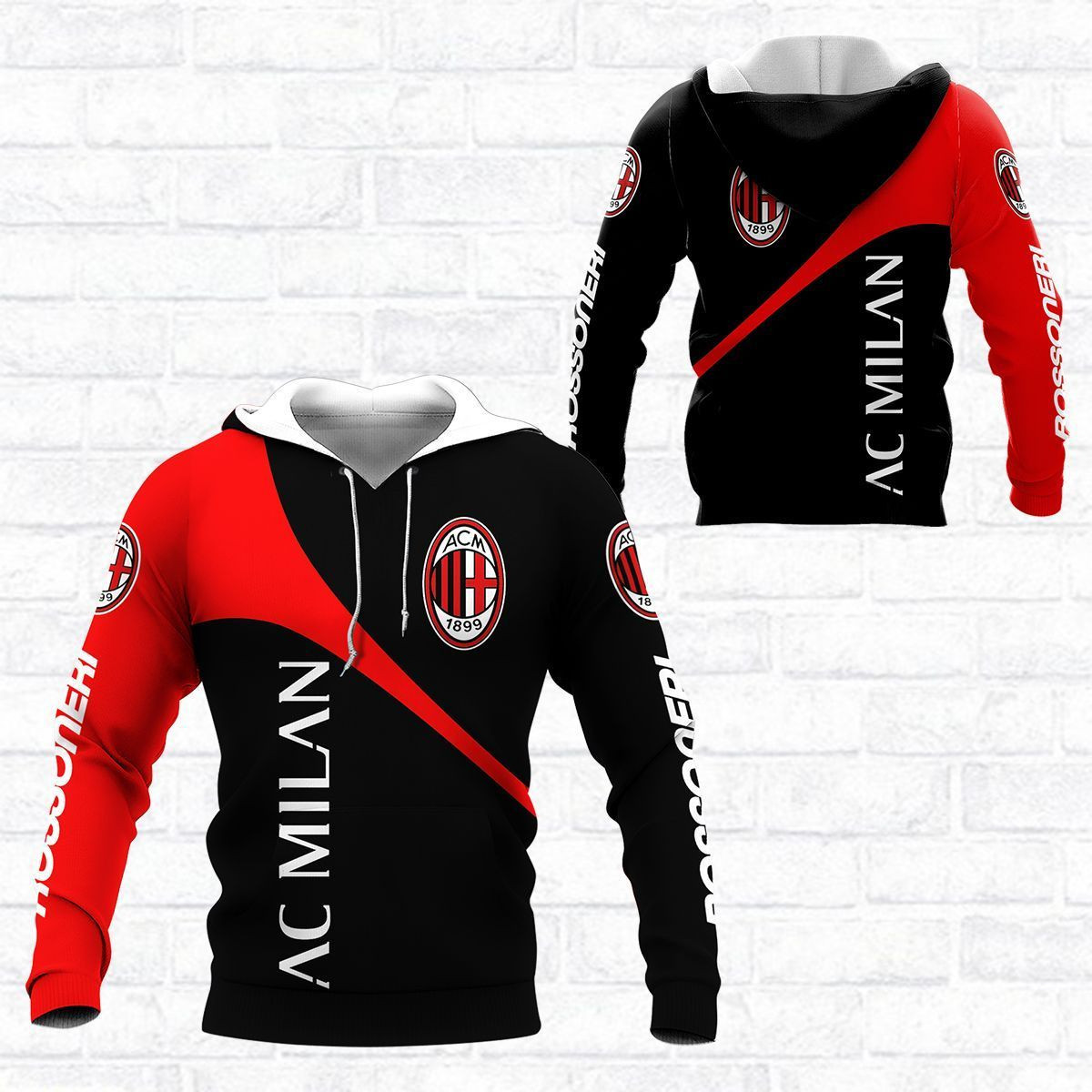 3D All Over Printed AC Milan Shirts Ver 4 (Red) 