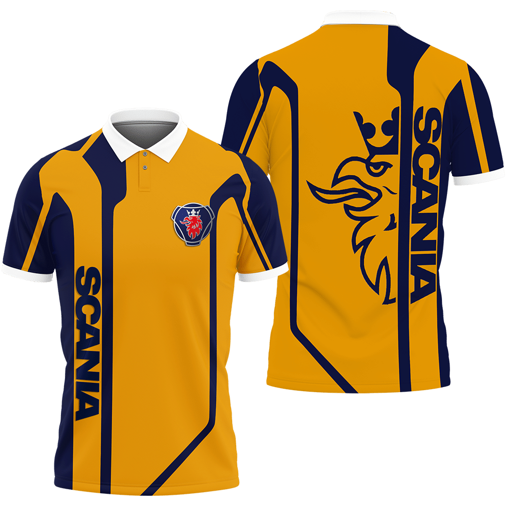 3D Printed Scania TNT-NH Polo Shirt Ver 2 (Yellow) 