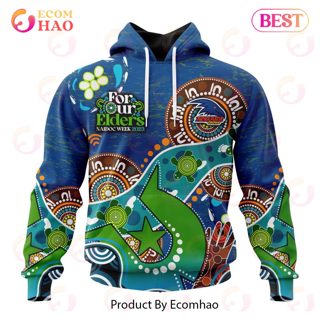 AFL Adelaide Crows Custom Name Number Polynesian Concept Pullover Shirt