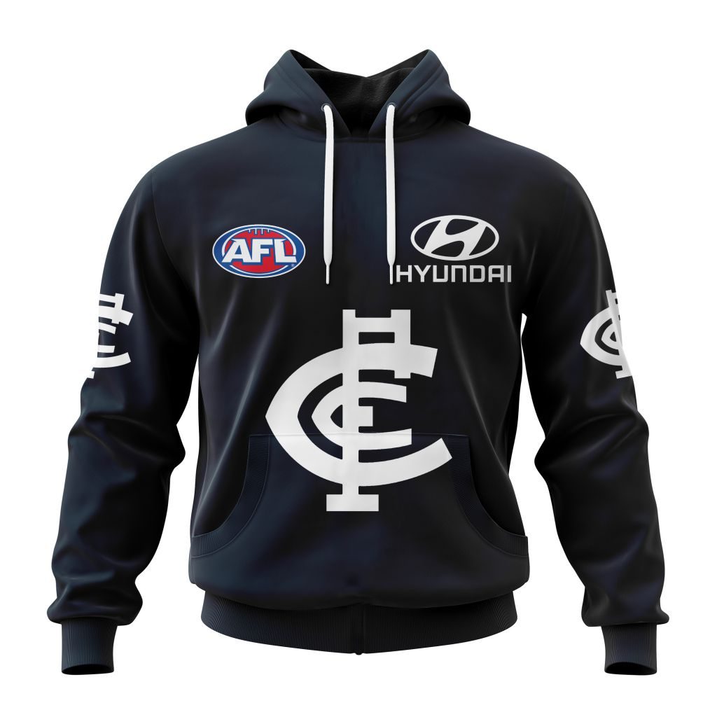 AFL Carlton Blues Custom Name Number  Clash Guernsey Pullover Shirt