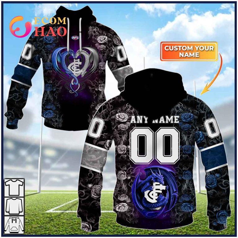 AFL Carlton Blues Patrick Cripps #9 Pullover Shirt V2