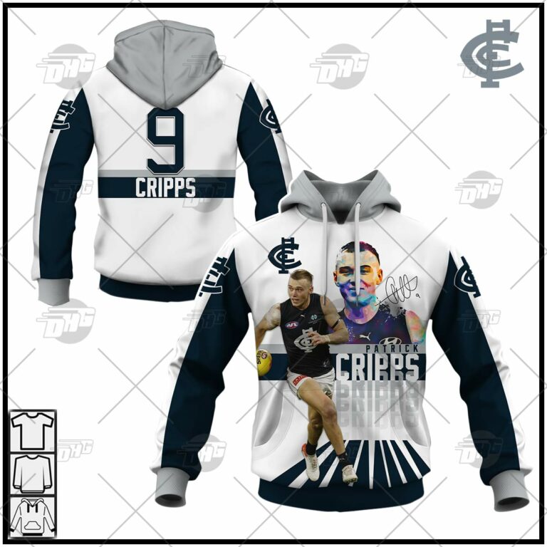 AFL Carlton Blues Custom Name Number Rose Dragon Pullover Shirt