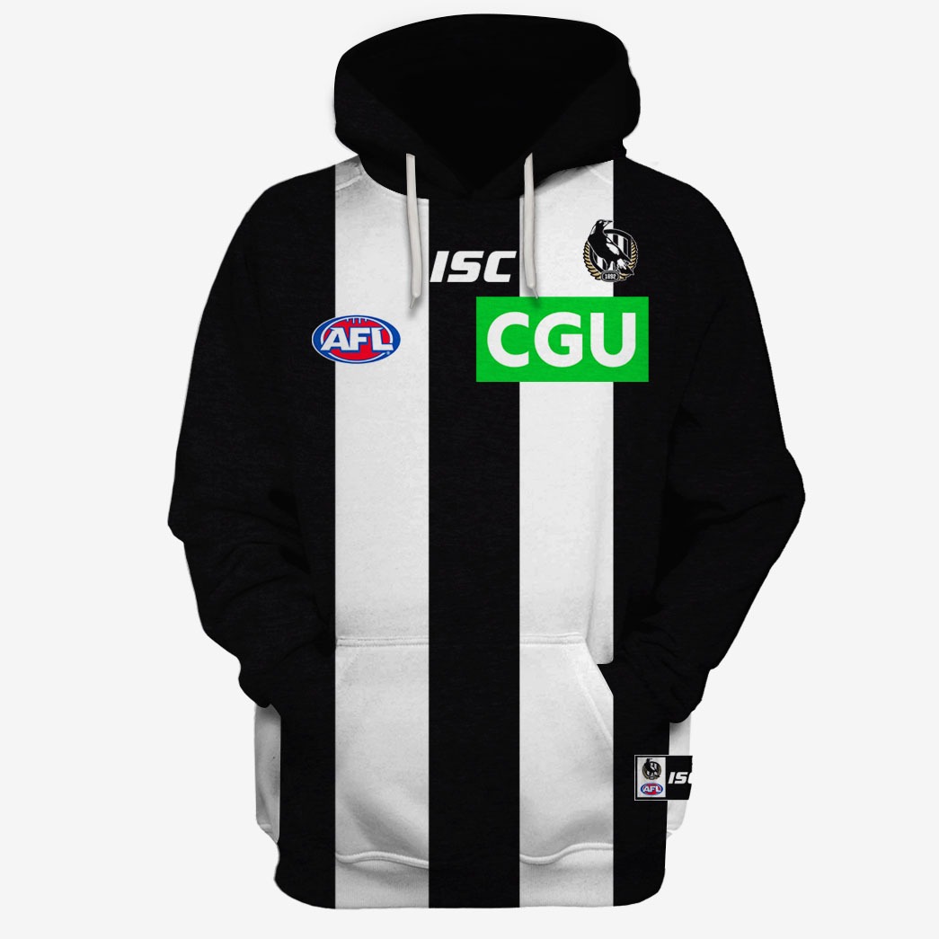 AFL Collingwood Magpies Custom Name Indigenous Mascot Pullover Shirt