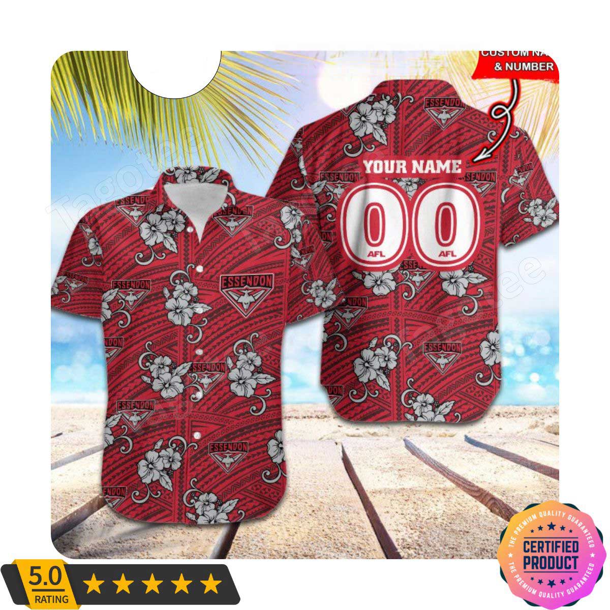 AFL Essendon Bombers Hawaiian Shirt