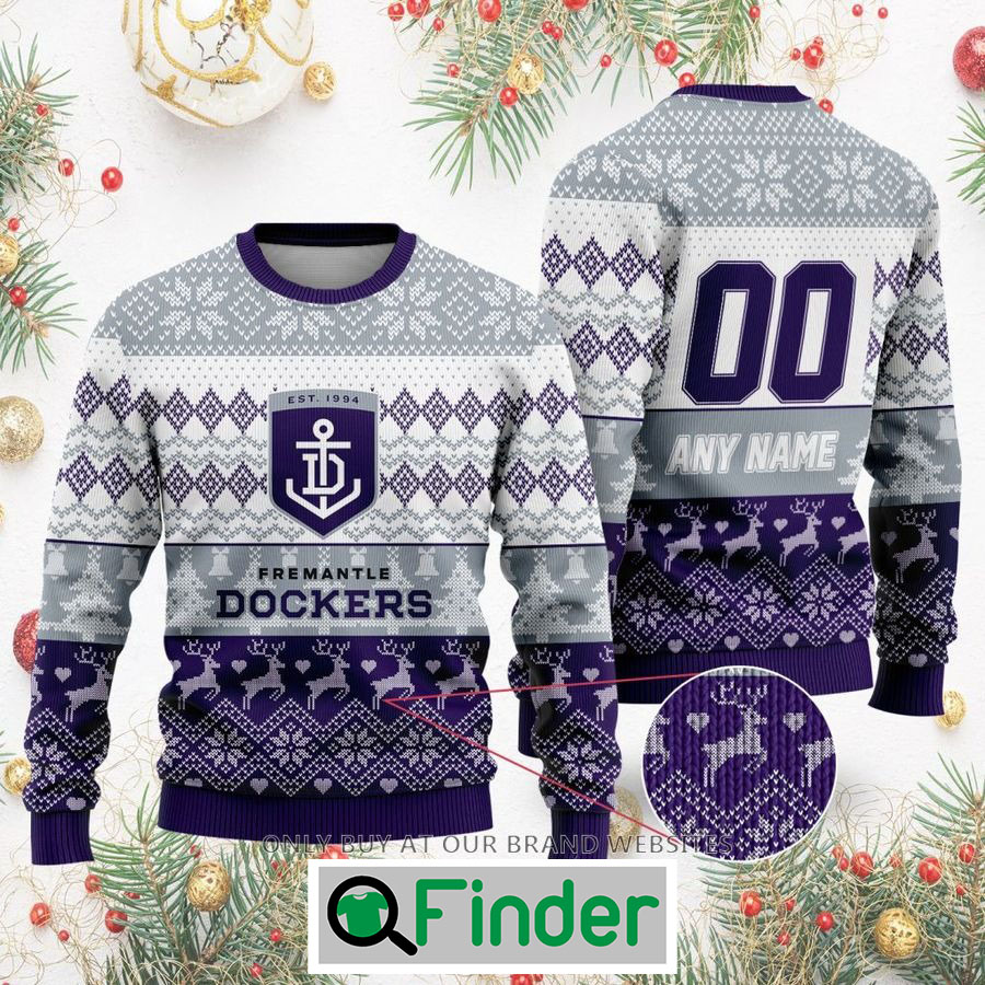 AFL Fremantle Dockers Custom Name Number  Home Guernsey Pullover Shirt