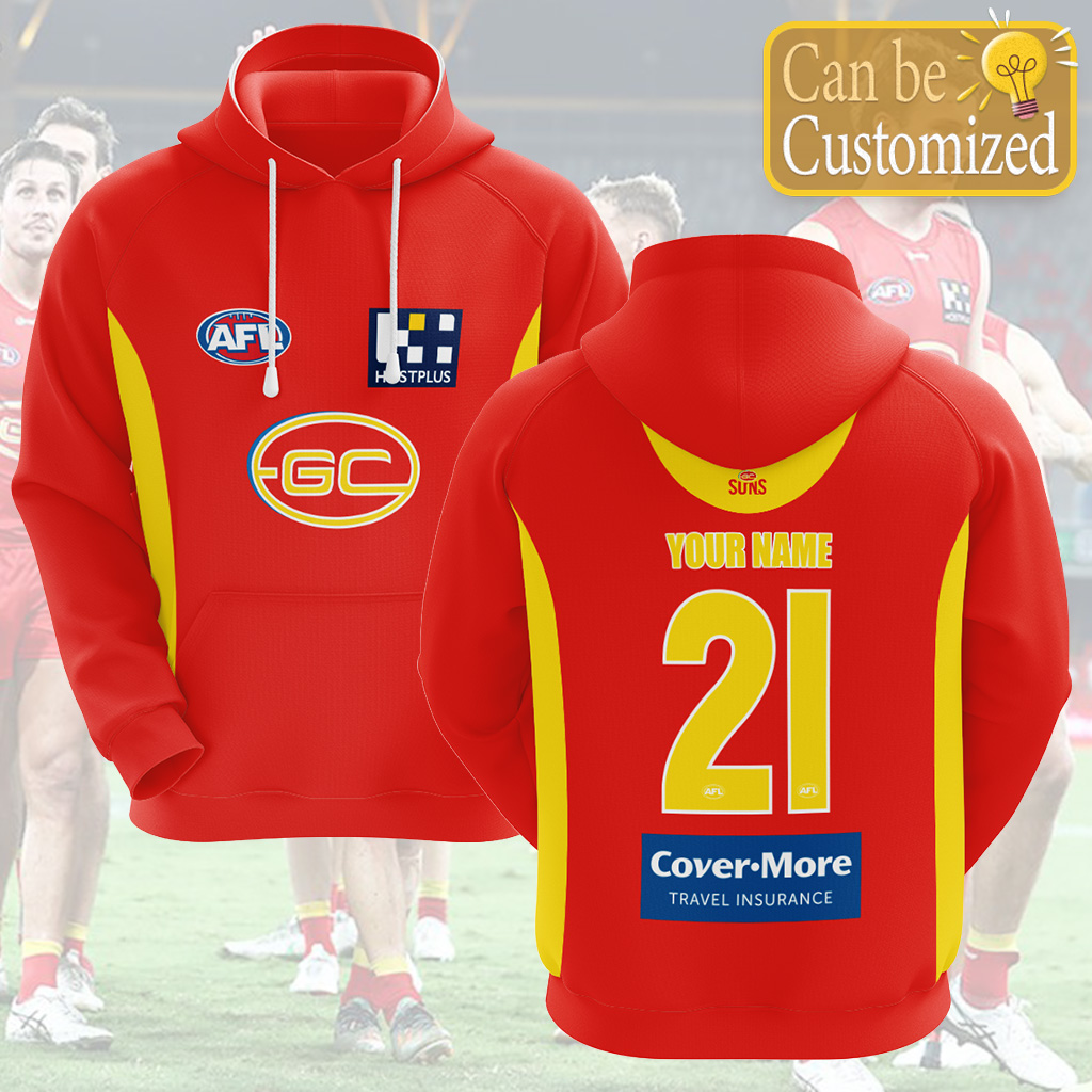 AFL Gold Coast Suns Custom Name Logo Hey Dude Shoes