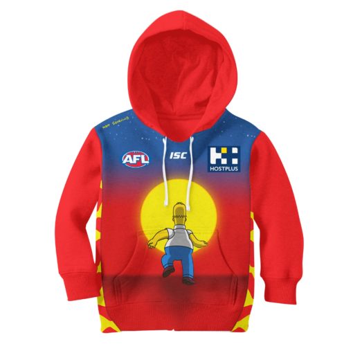 AFL Gold Coast Suns Custom Name Simple Indigenous Pullover Shirt