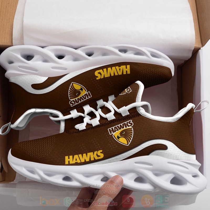AFL Hawthorn Hawks Brown Gold Split Pullover Shirt