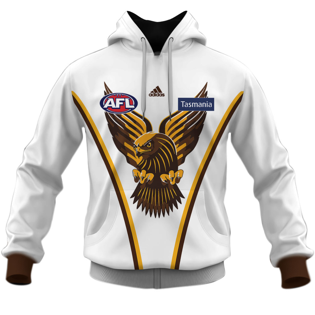 AFL Hawthorn Hawks Custom Name Number The Simpsons Guernsey Pullover Shirt