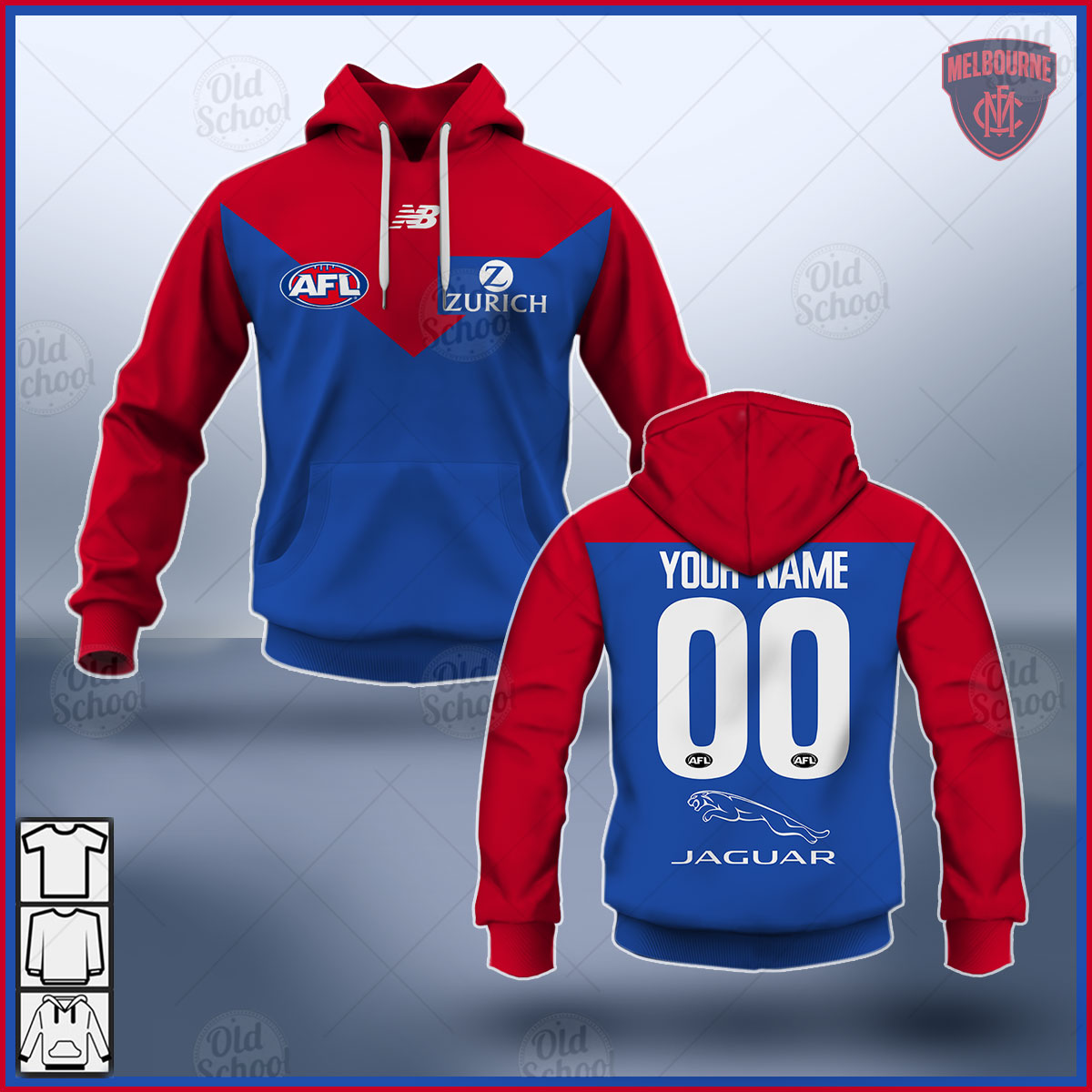 AFL Melbourne Demons Custom Name Number  Clash Guernsey Pullover Shirt