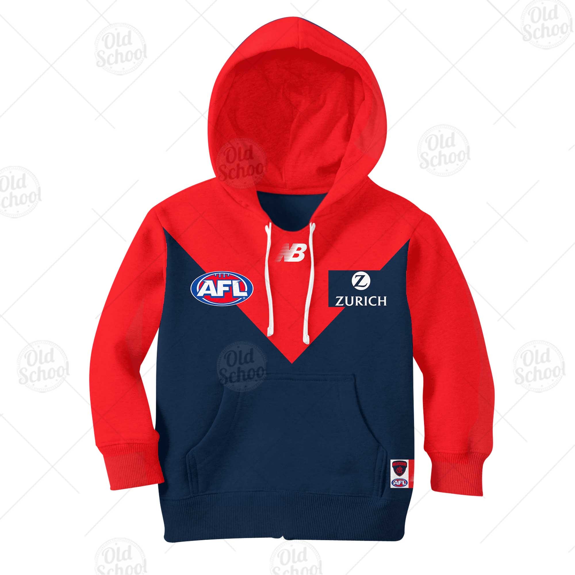 AFL Melbourne Demons Custom Name Number  Clash Guernsey Pullover Shirt