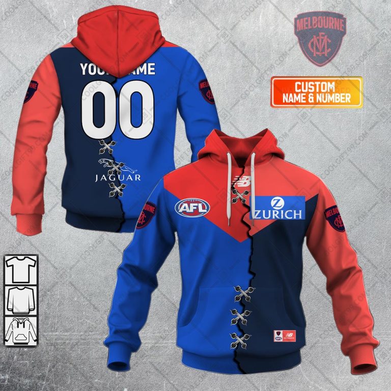 AFL Melbourne Demons Custom Name Number  Special NAIDOC Pullover Shirt