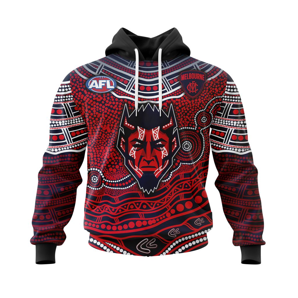 AFL Melbourne Demons Custom Name Number Camo Morden Art Style Pullover Shirt