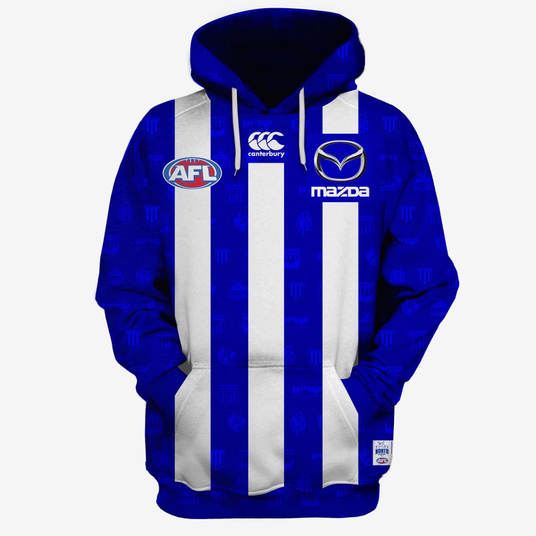 AFL North Melbourne Kangaroos Custom Name Mascot Pullover Shirt