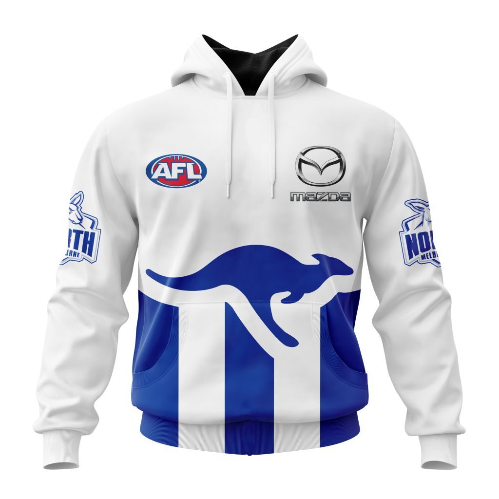 AFL North Melbourne Kangaroos Custom Name Number 90s Vintage Retro Guernsey Pullover Shirt