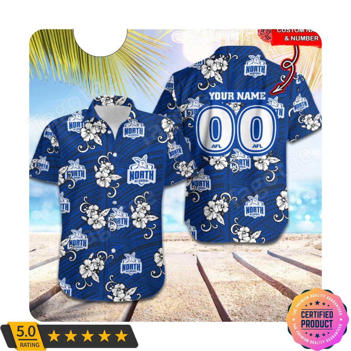 AFL North Melbourne Kangaroos Custom Name Number Fight Cancer Pullover Shirt