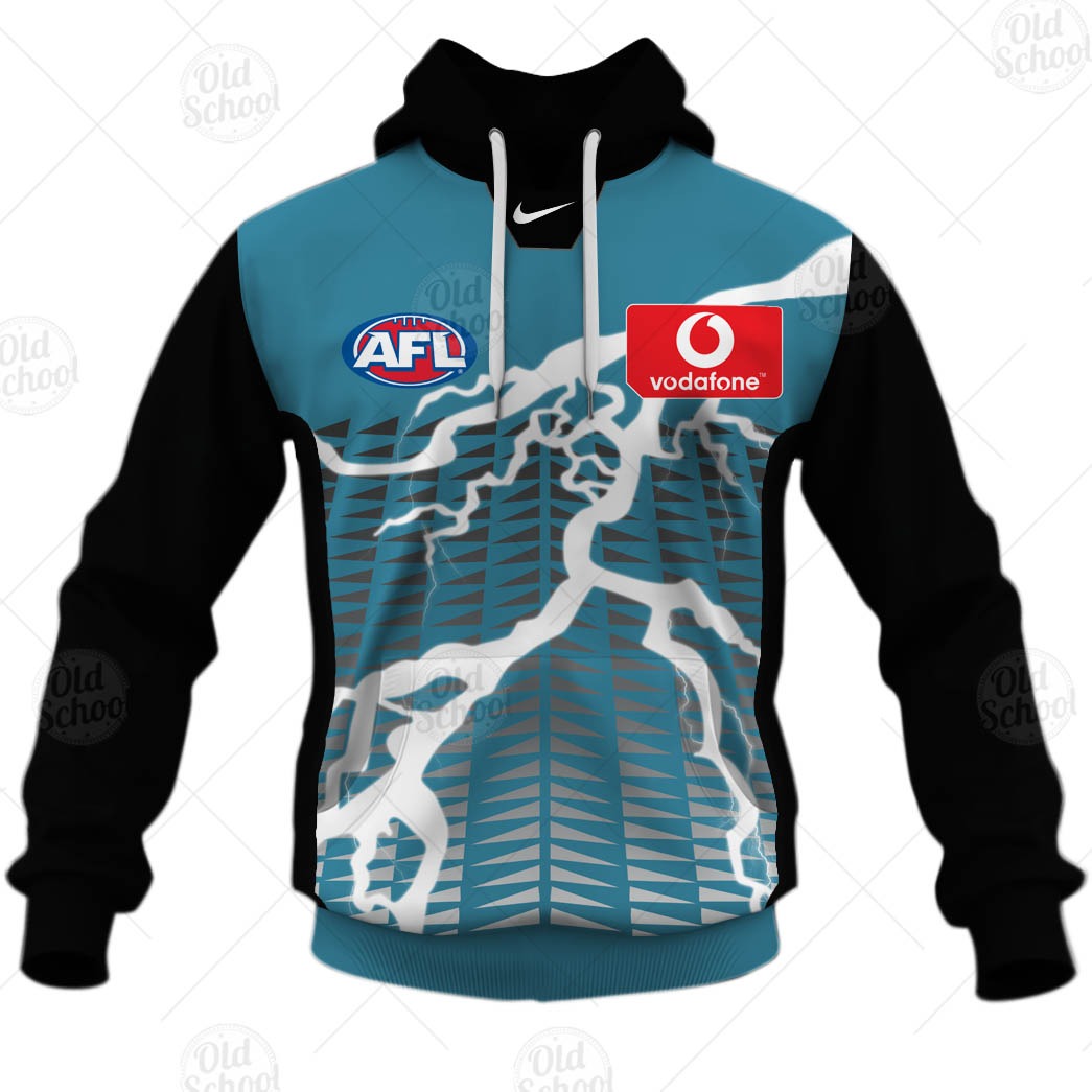 AFL Port Adelaide Custom Name Number  Home Guernsey Pullover Shirt