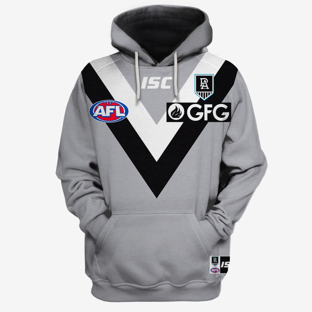 AFL Port Adelaide Custom Name Number  Home Guernsey Pullover Shirt