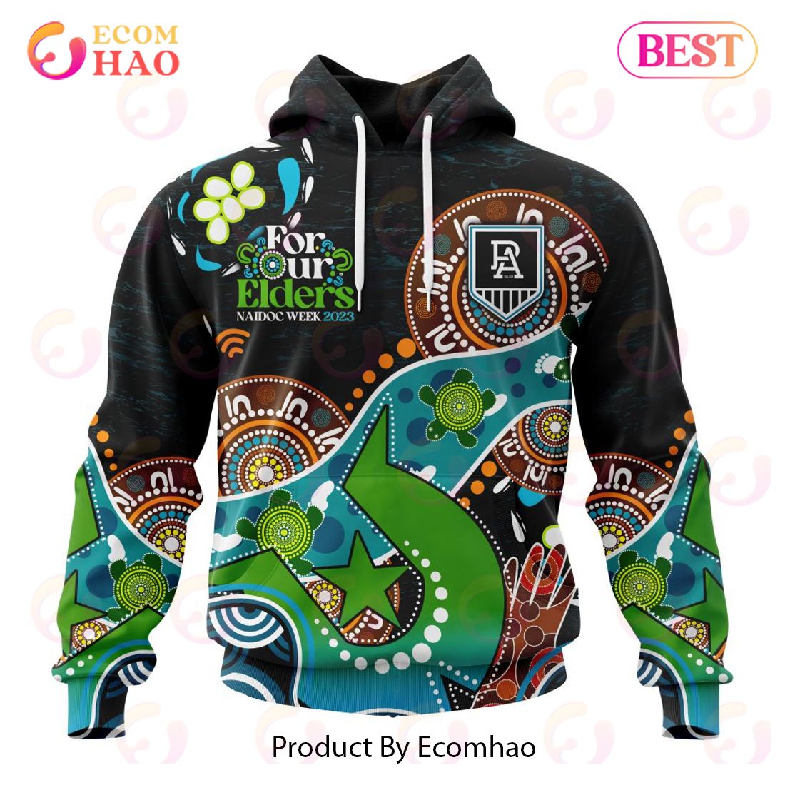 AFL Port Adelaide Custom Name Number Special Edition NAIDOC Pullover Shirt