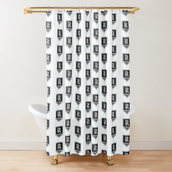 AFL Port Adelaide White Team Shower Curtain