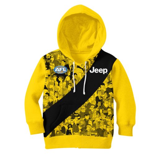 AFL Richmond Tigers Custom Name Yellow Pullover Shirt