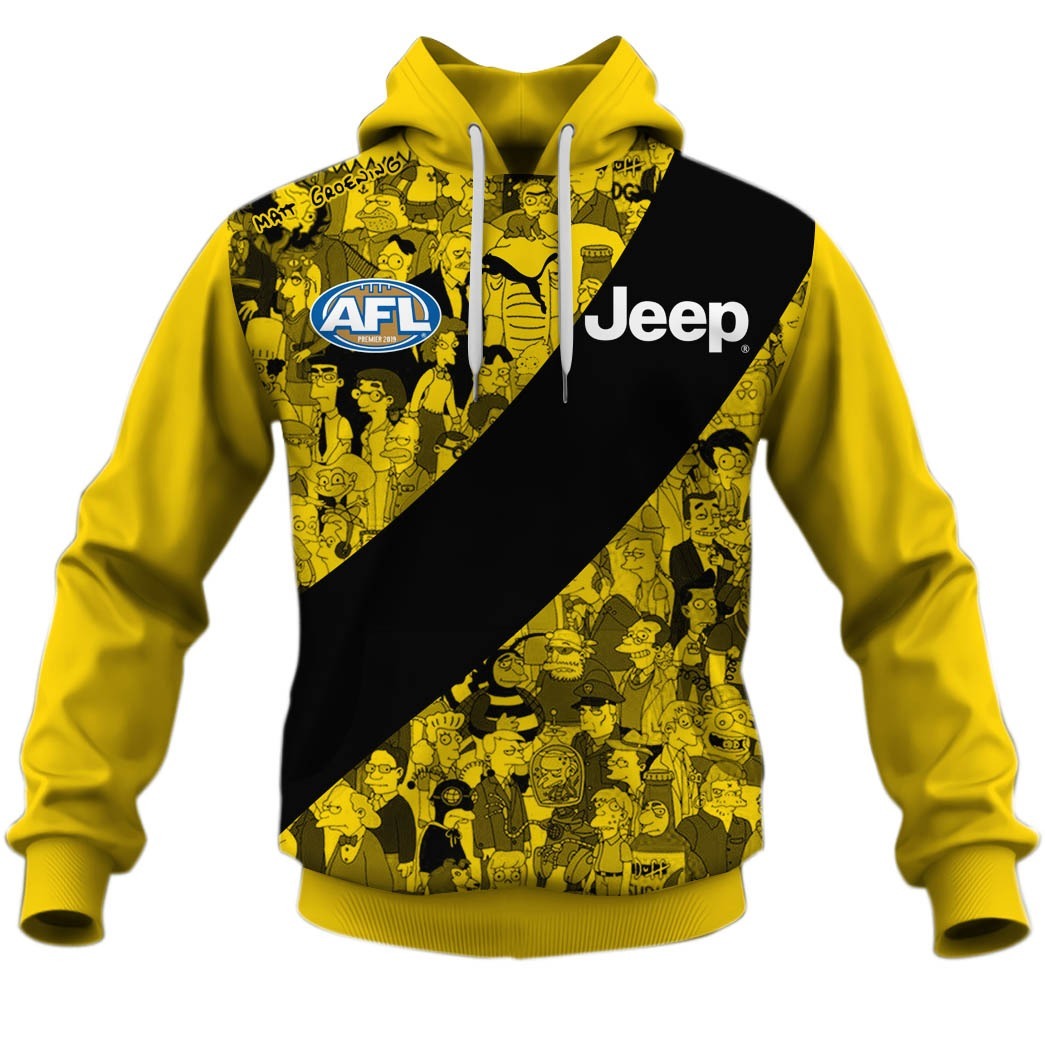 AFL Richmond Tigers Custom Name Number Special MotoCross Concept Pullover Shirt