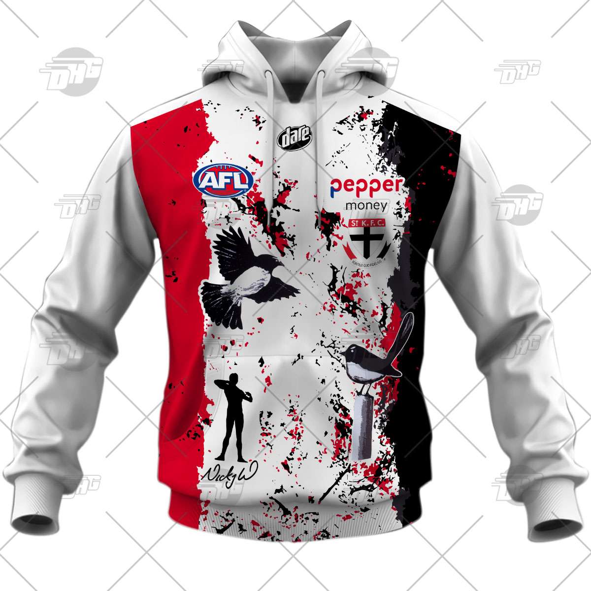 AFL St Kilda Saints Custom Name Number  Home Guernsey Pullover Shirt