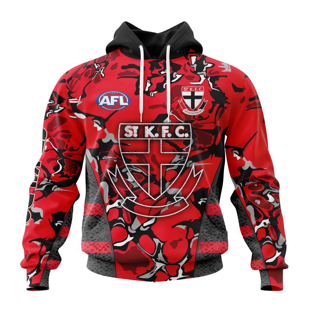 AFL St Kilda Saints Custom Name Number Golf Pullover Shirt