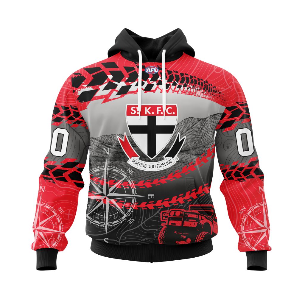 AFL St Kilda Saints Custom Name Number Morden Art Pullover Shirt