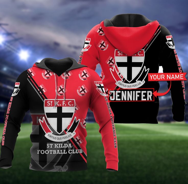 AFL St Kilda Saints Custom Name Red Mascot Max Soul Shoes