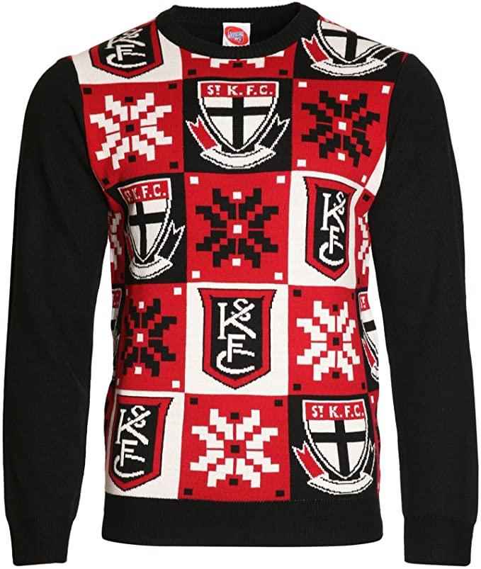 AFL St Kilda Saints Red Black Shower Curtain