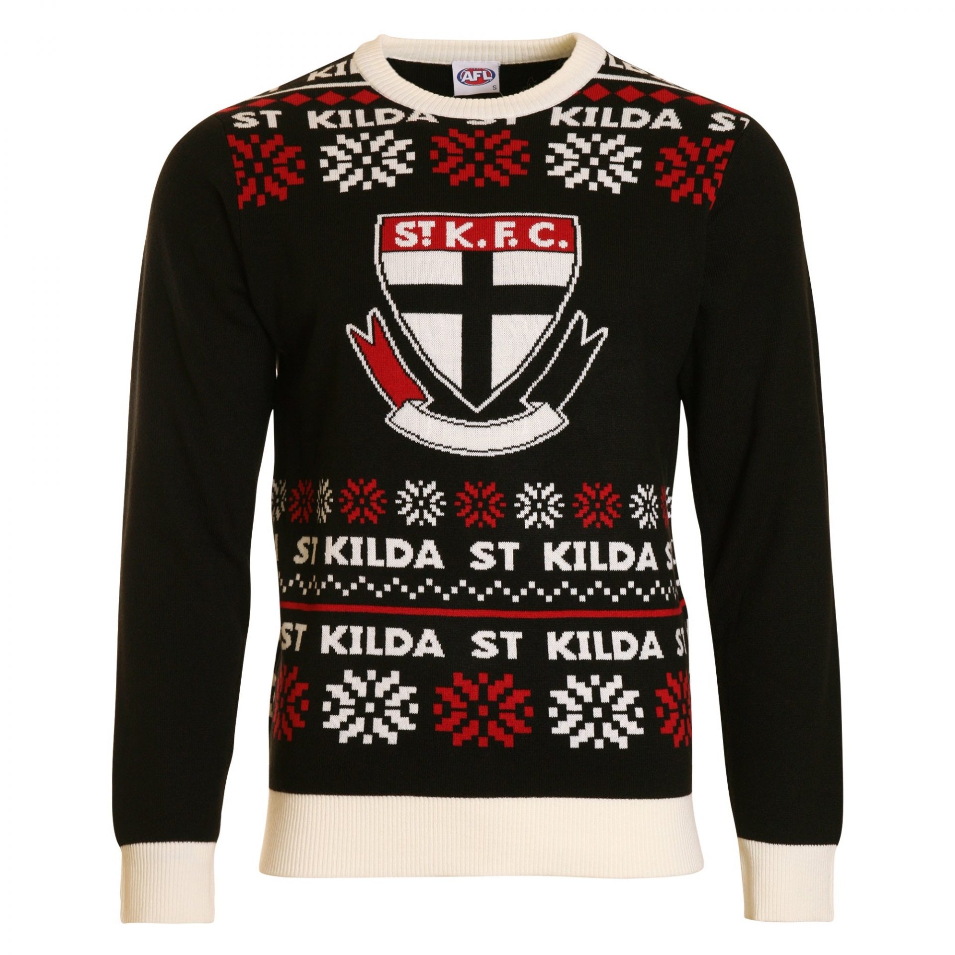 AFL St Kilda Saints White Shower Curtain