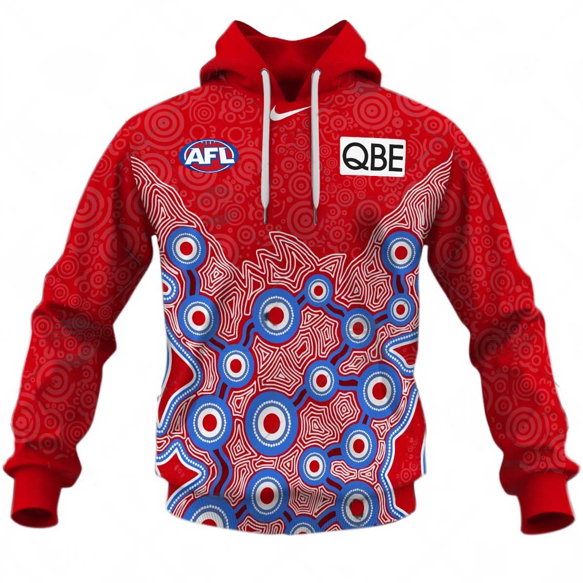AFL Sydney Swans Custom Name Number  Home Guernsey Pullover Shirt