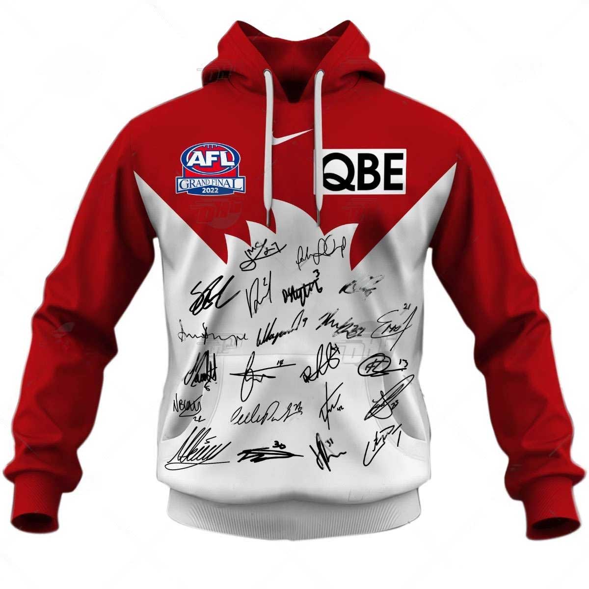 AFL Sydney Swans Custom Name Number  Home Guernsey Pullover Shirt