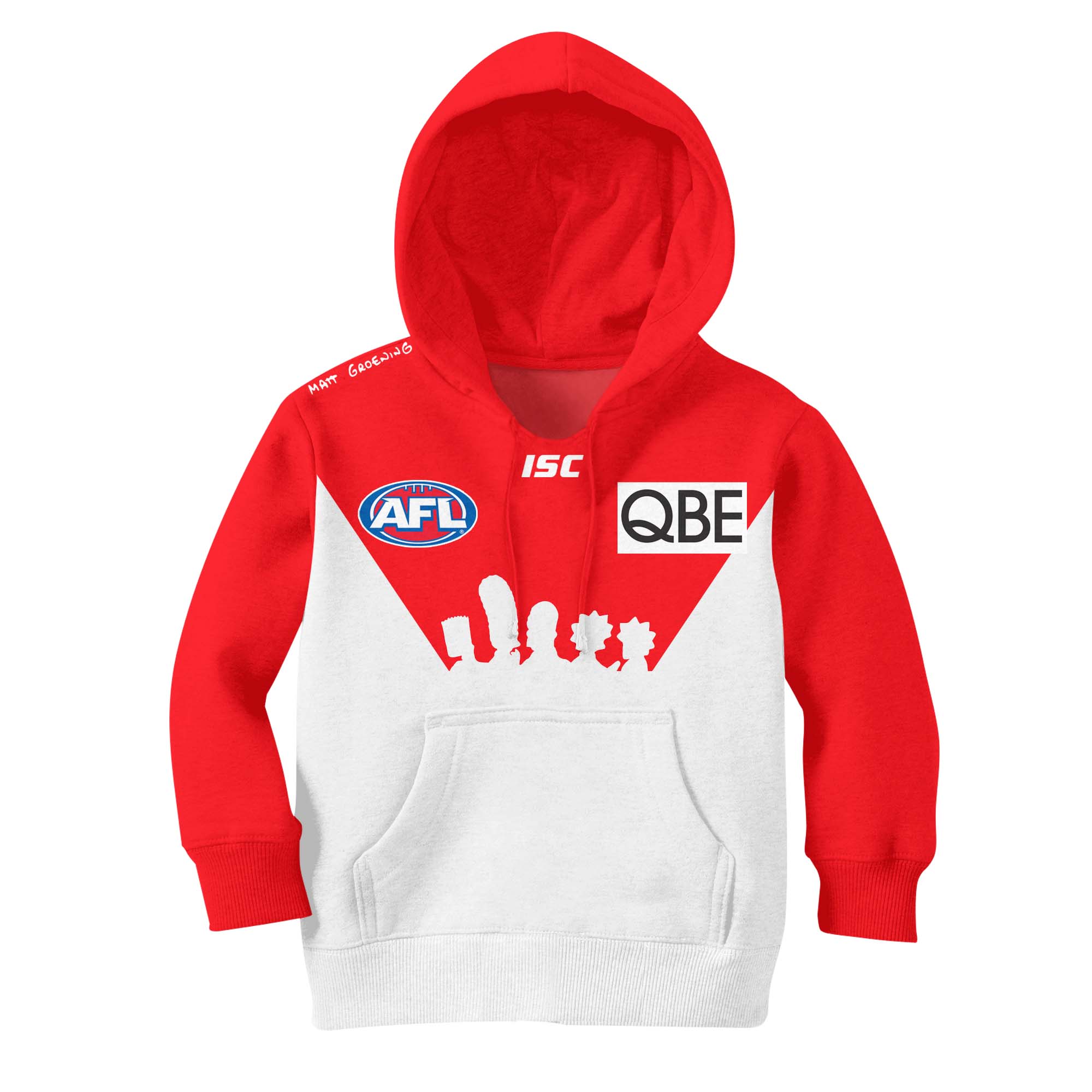AFL Sydney Swans Custom Name Number The Simpsons Guernsey Pullover Shirt