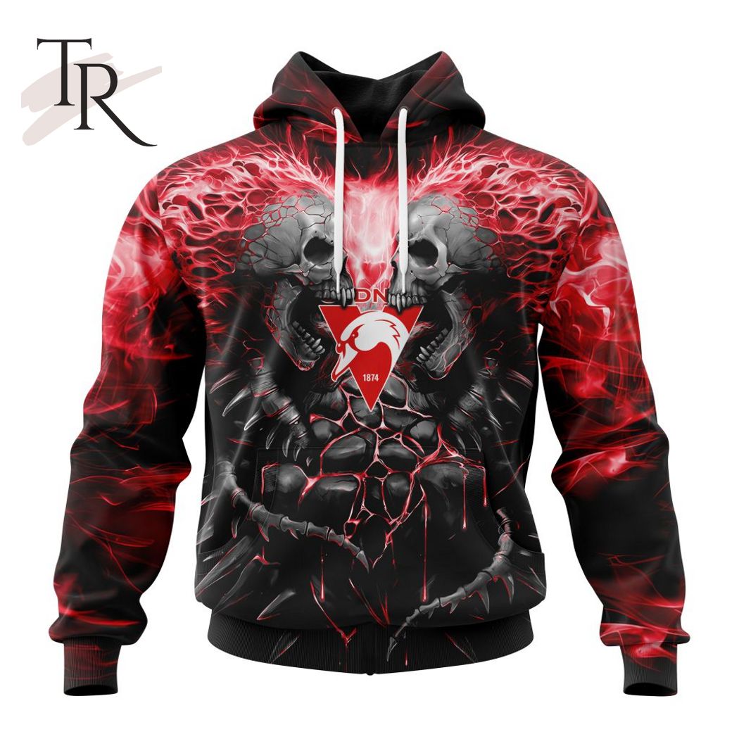 AFL North Melbourne Football Club Special Skull Art Design Hoodie