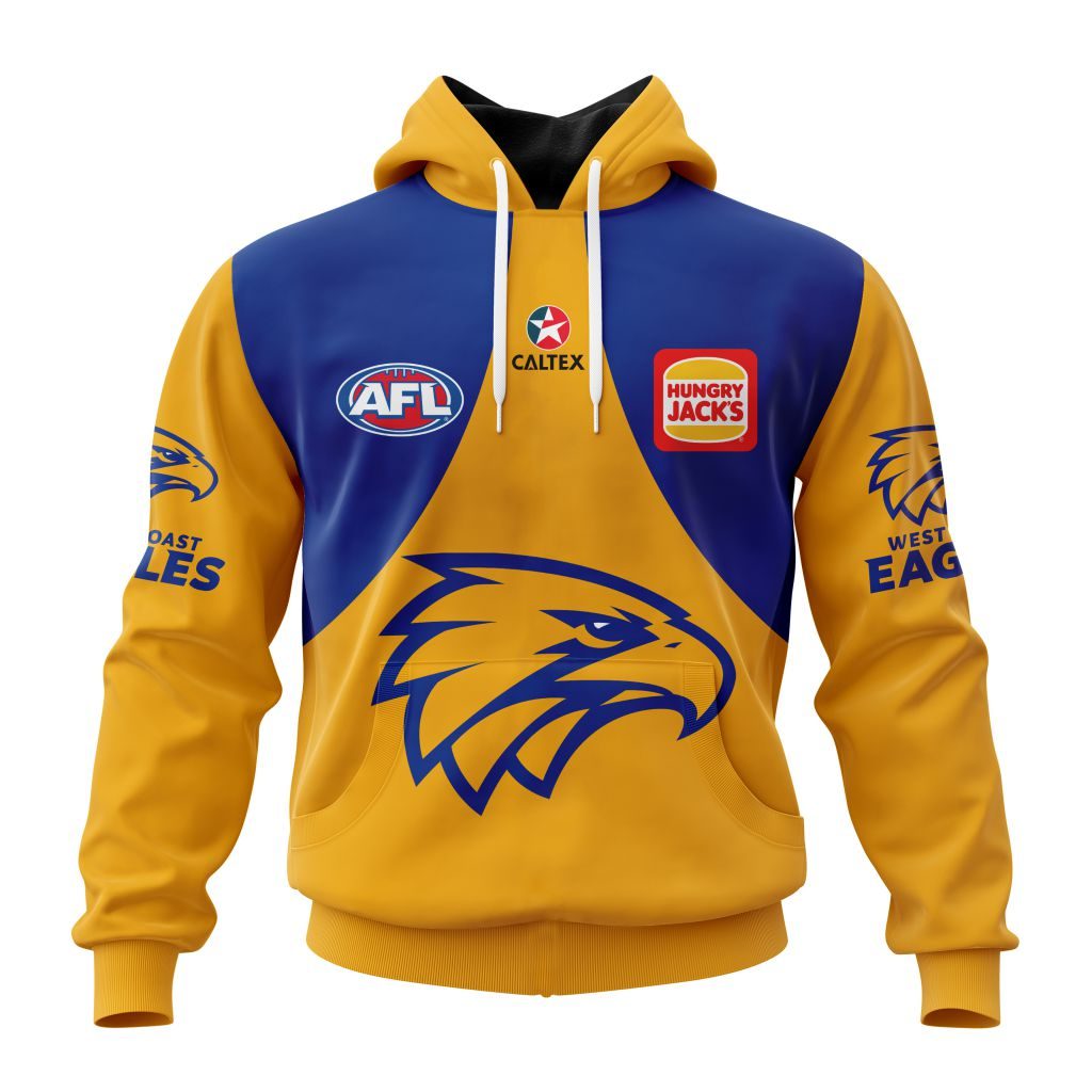 AFL West Coast Eagles Custom Name Number  Home Guernsey Pullover Shirt