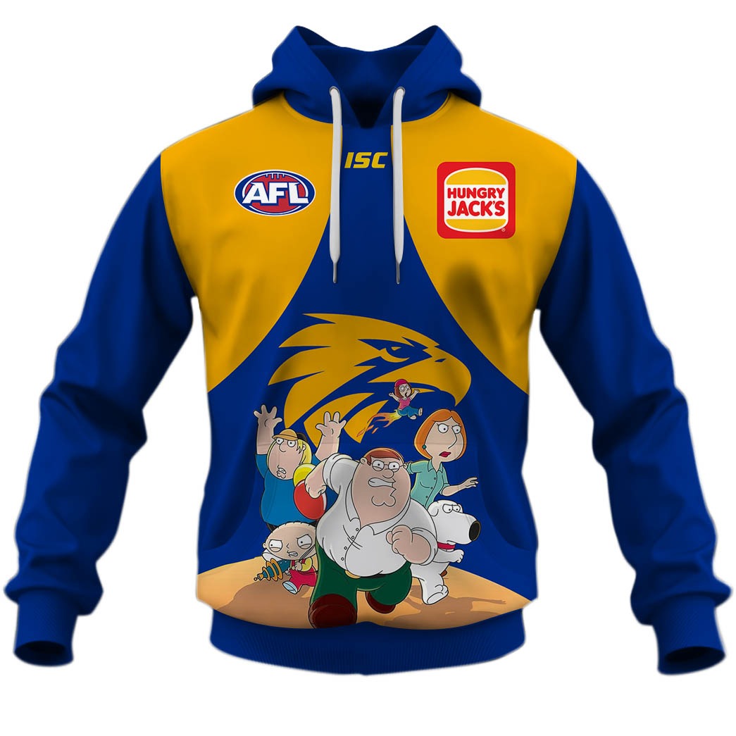 AFL West Coast Eagles Custom Name Number Autism Awareness Pullover Shirt