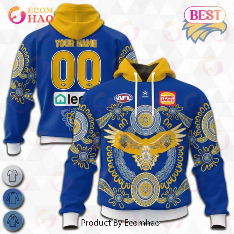 AFL West Coast Eagles Custom Name Number Family Guy Guernsey  Pullover Shirt