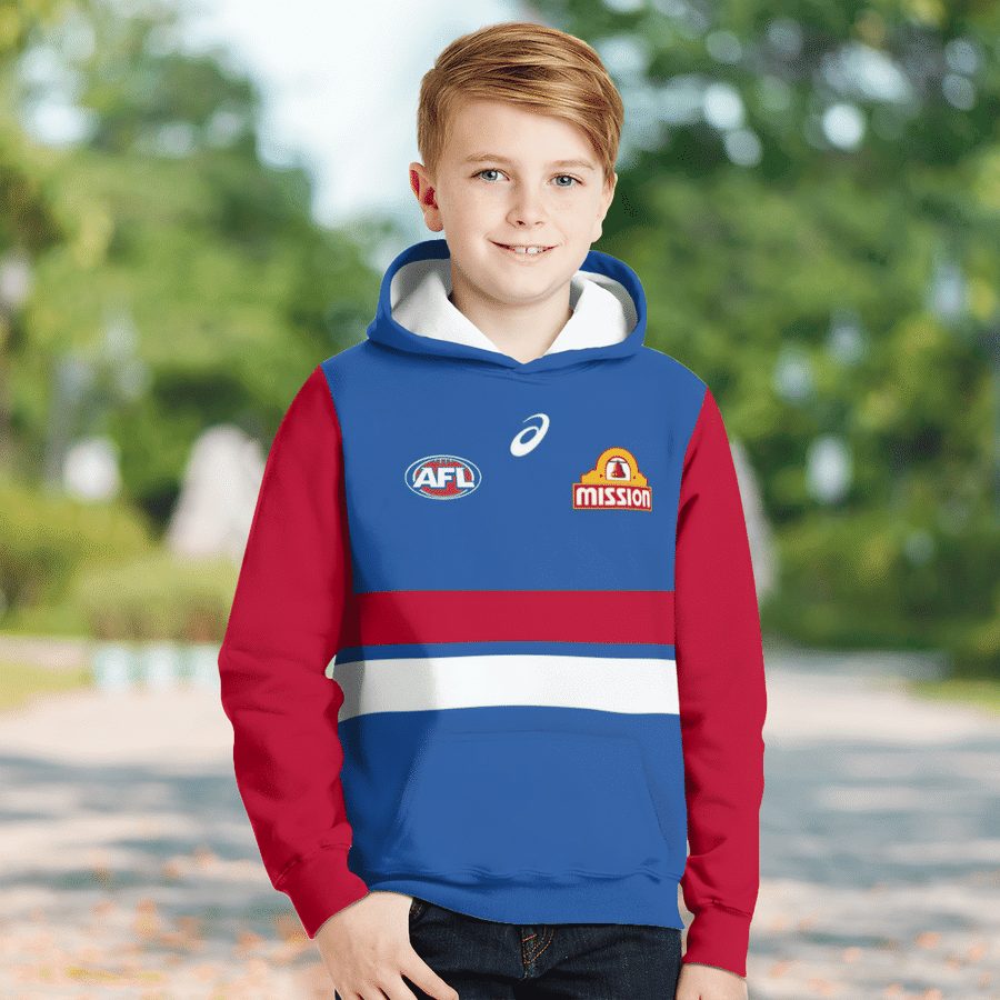 AFL Western Bulldogs Custom Name Number  Indigenous Guernsey Pullover Shirt