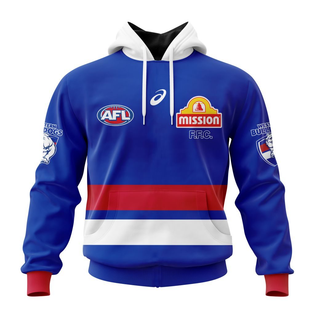AFL Western Bulldogs Custom Name Number Autism Awareness Pullover Shirt