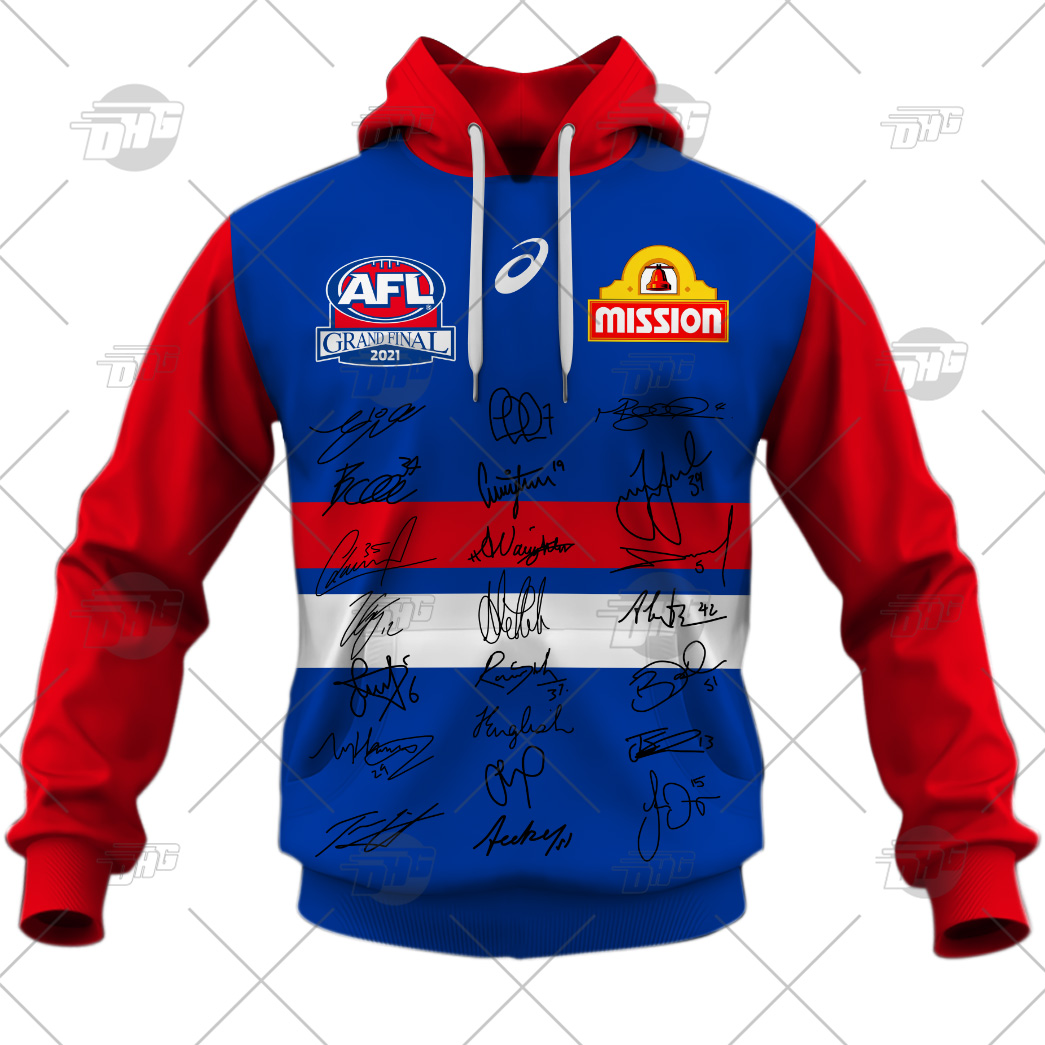 AFL Western Bulldogs Custom Name Number  Home Guernsey Pullover Shirt