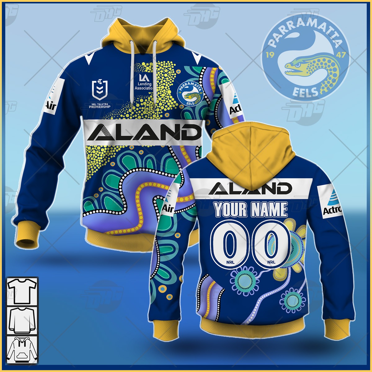 Custom Made NRL Manly Warringah Sea Eagles On Field Indigenous  2021