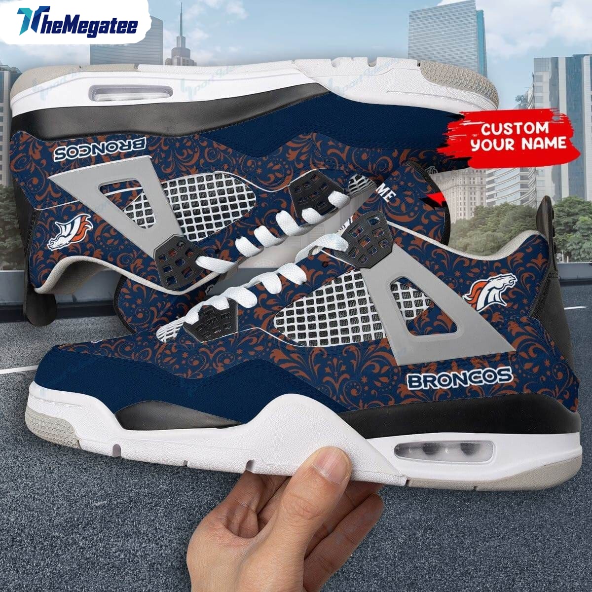 Detroit Lions Tiger Skin Personalized Air Jordan 4 Sneaker 