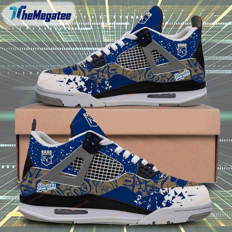 Kansas City Chiefs Thunder Personalized Air Jordan 4 Sneaker 
