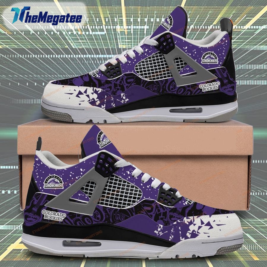 MLB Los Angeles Dodgers Logo Design Air Jordan 4 Sneakers 