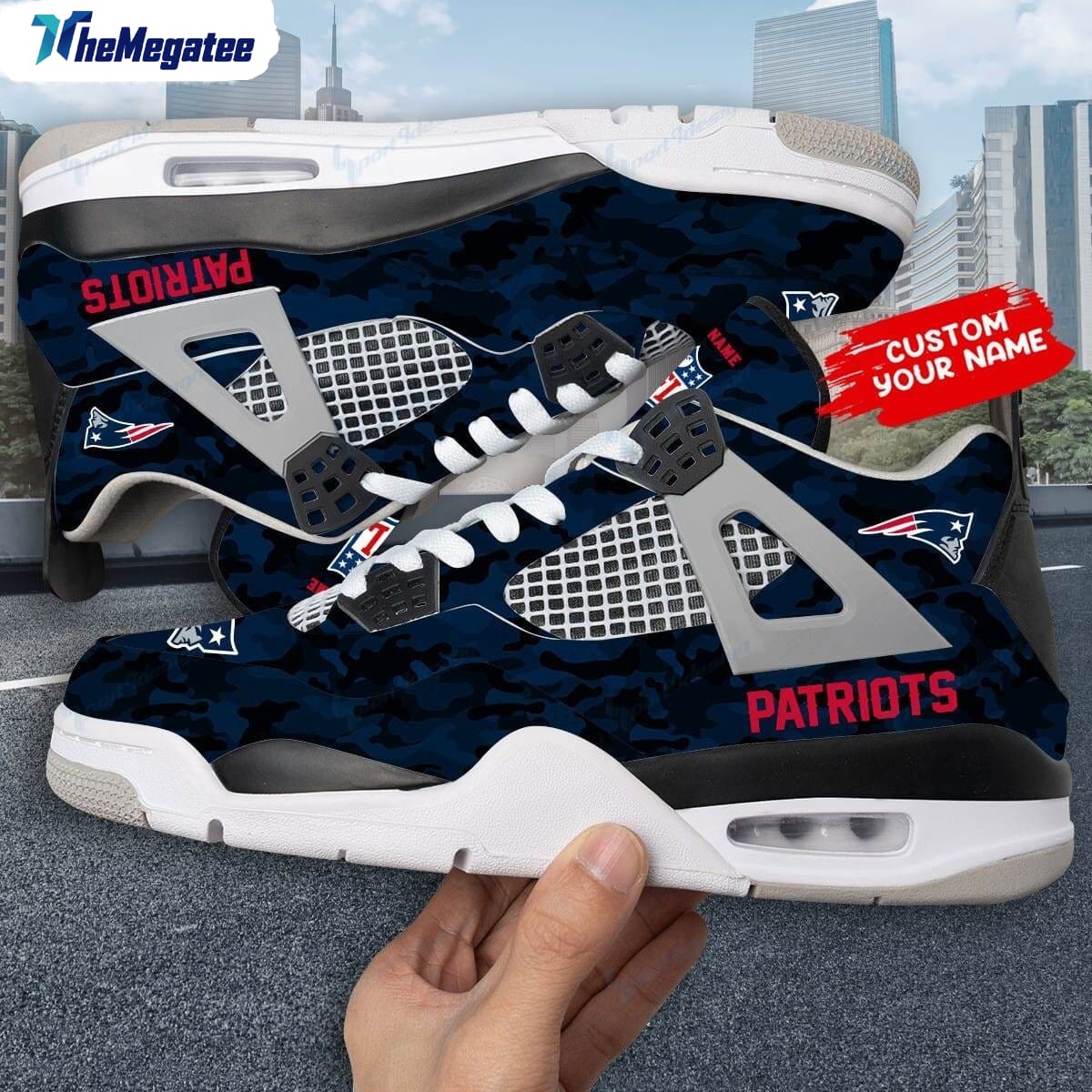 MLB Texas Rangers Logo Design Air Jordan 4 Sneakers 