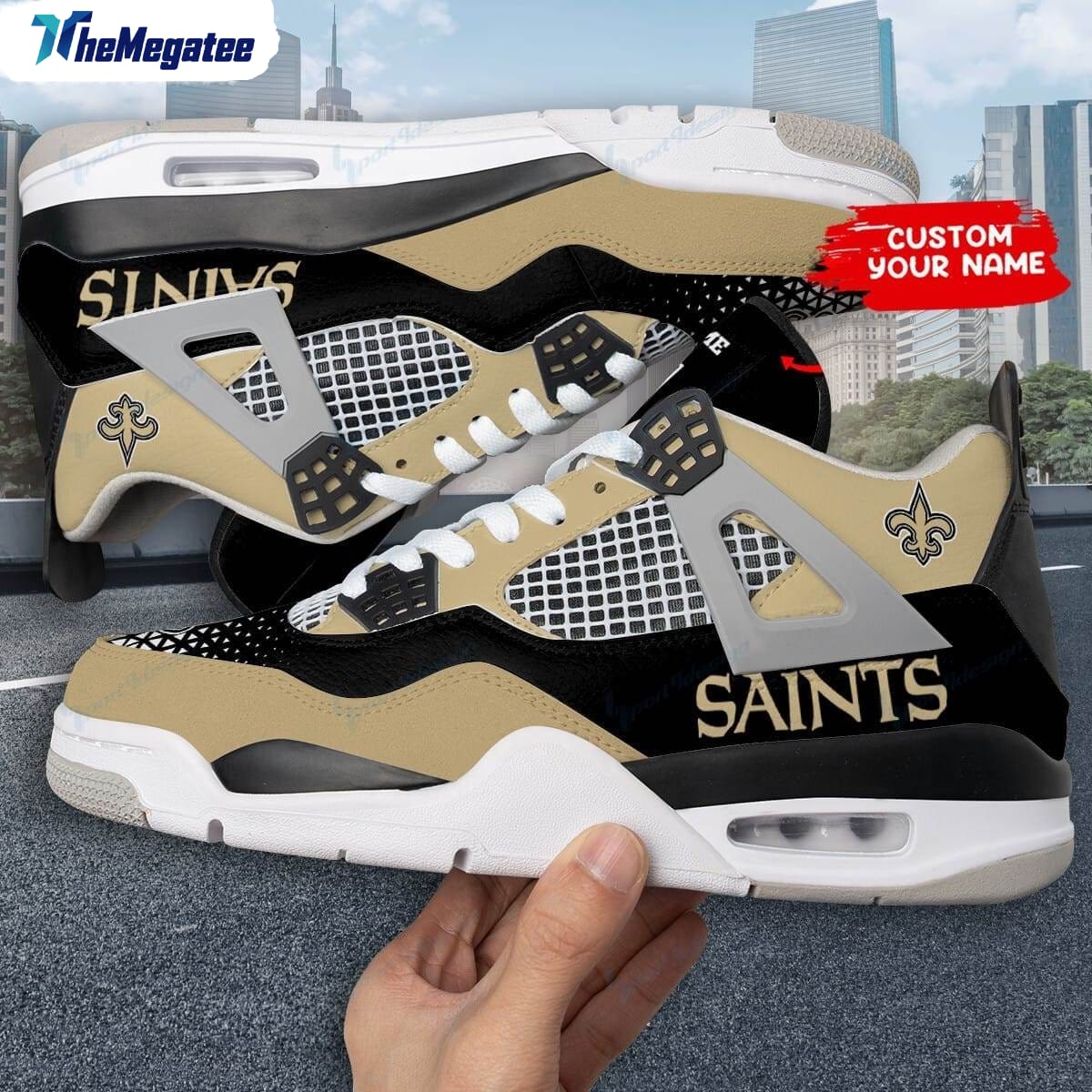 New York Yankees Scratch Personalized Air Jordan 4 Sneaker 