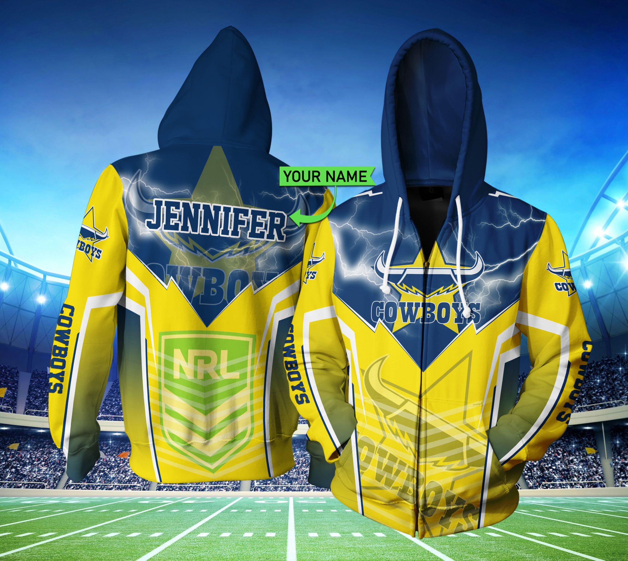 Nrl 3D Hoodie Brisbane Broncos Custom Name 3D All Over Printed Hoodie 