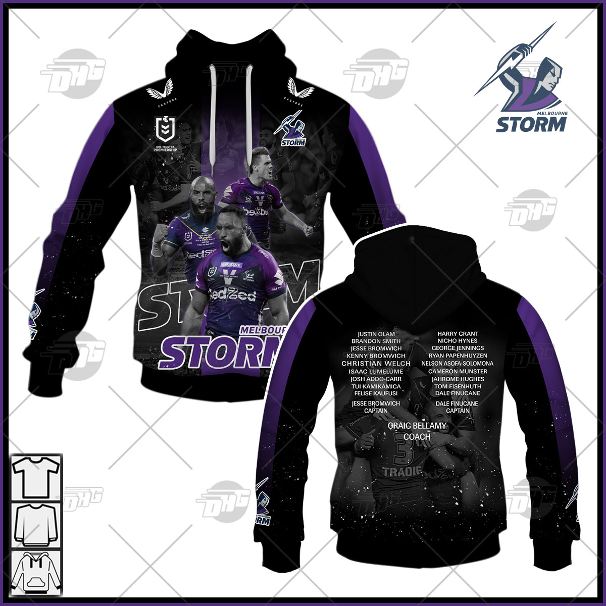 NRL New Zealand Warriors Black and White Hoodie Memorable Moments Highlight 2021 Special Version